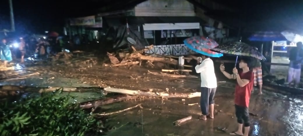 Sungai Alu Beutong Meluap Sebabkan Banjir di Kabupaten Nagan Raya